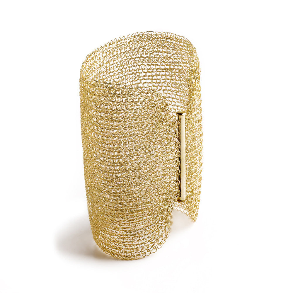 Cleopatra CUFF bracelet , wire crochet gold filled bracelet - Yooladesign