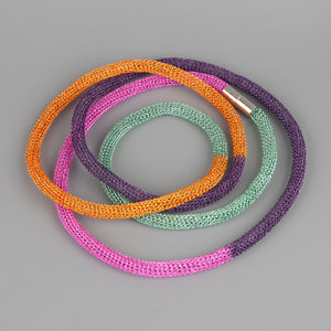 How to wire crochet a long necklaces , video tutorial , supply and tools for making YoolaTube necklace