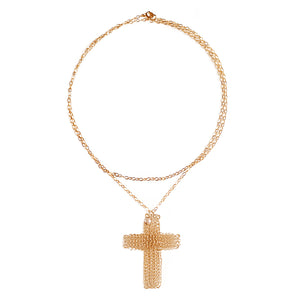 Large CROSS Necklace - Cross Jewelry - Yooladesign