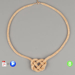 bold Celtic heart knot necklace pattern- Yooladesign