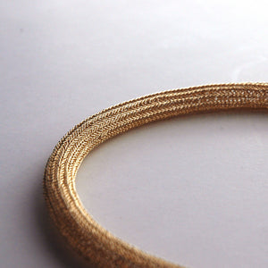 Gold tube necklace , double knitted tube - Yooladesign