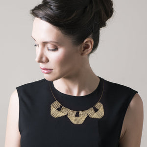 geometric bib necklace pattern - Yooladesign