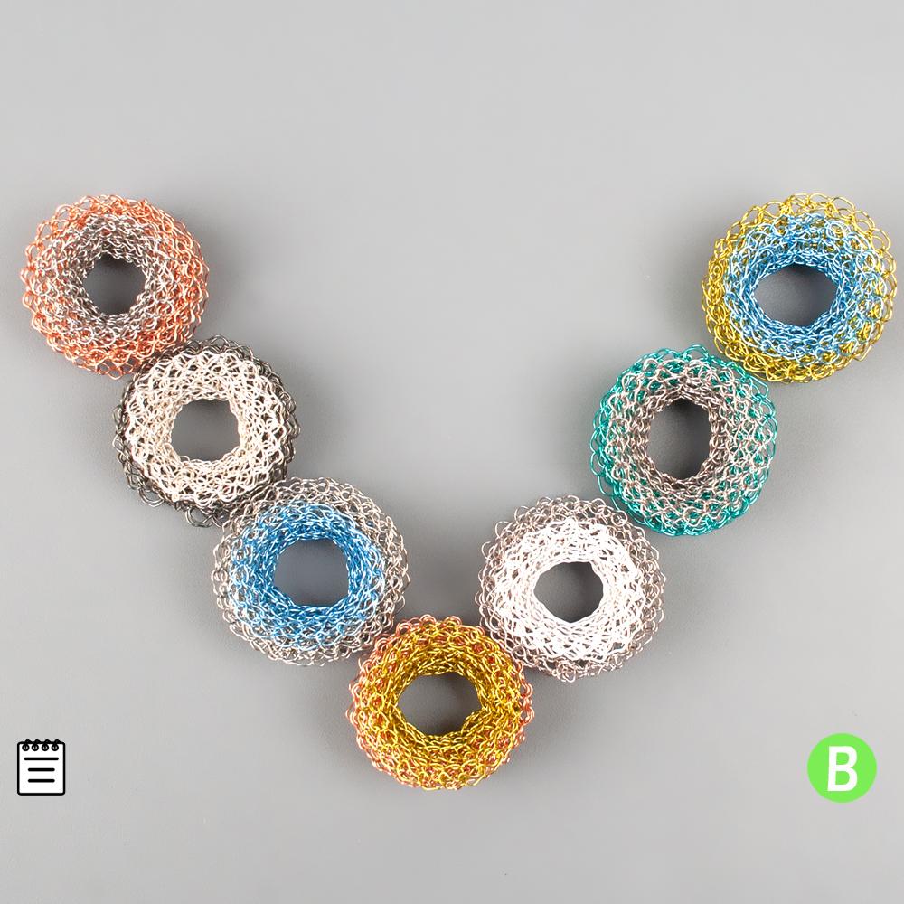 How to wire crochet a long necklace , supply to make YoolaTube necklace -  Yooladesign