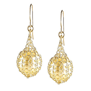 BLACK Wire crochet earrings - Pearl jewelry - Faux perl earrings in black - Yooladesign