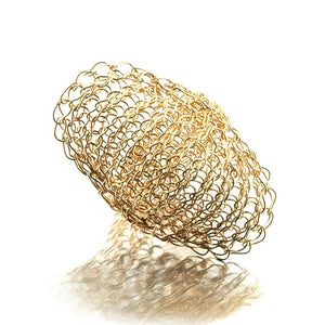 Cleopatra gold ring , wire crochet yellow gold filled ring - Yooladesign