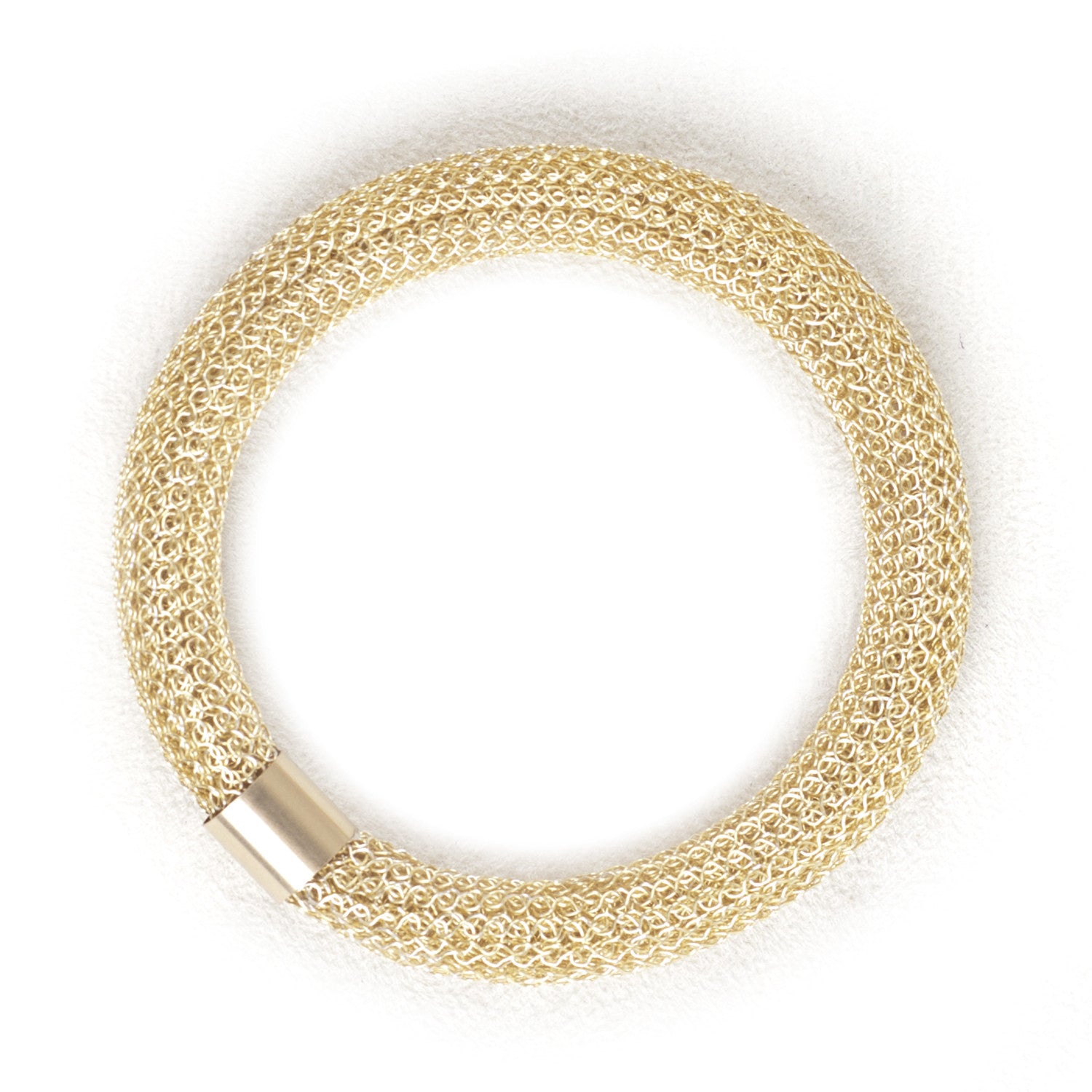 Chunky Gold Bangle bracelet Wire Crochet Bracelet