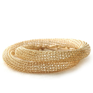 Gold necklace , Tube handmade Necklace - Yooladesign