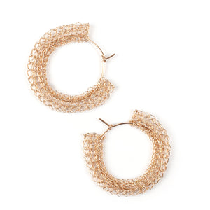 Gypsy hoop earrings, gold medium hoops - Yooladesign