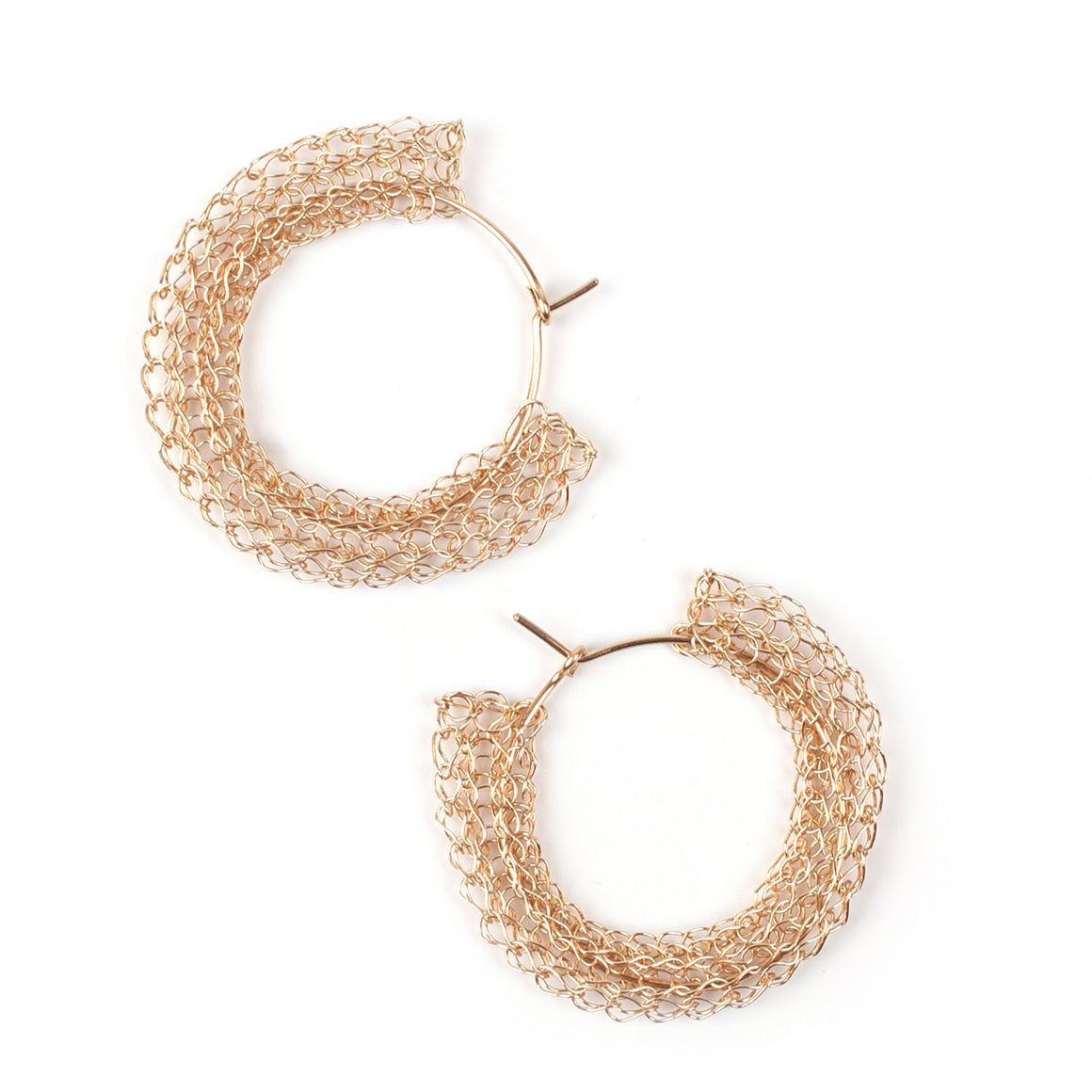 Gypsy hoop earrings, gold medium hoops - Yooladesign