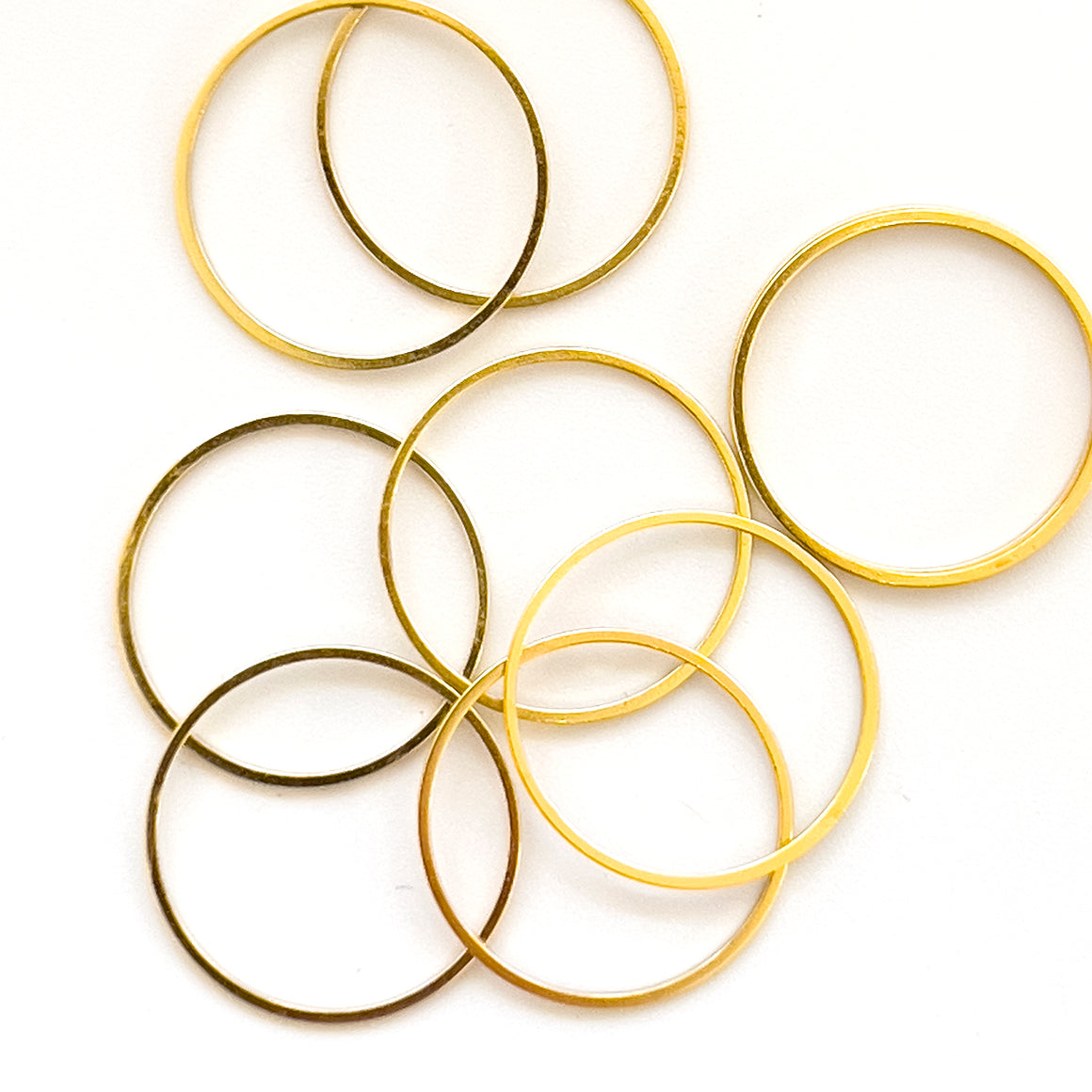 Closed metal rings - findings for wire crochet jewelry making - YoolaDesign