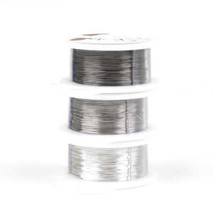 Gray Craft Wires - Silver, Steel gray and Ash gray - 120 feet each - Yooladesign