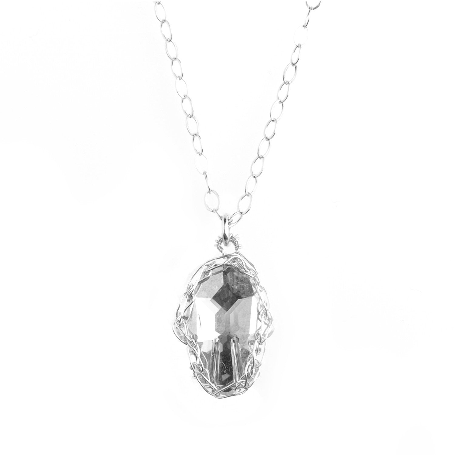 Silver Hamsa and Cross Layering Necklace Swarovski Yooladesign
