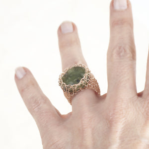 BOHO Stone ring - Jade ring - Yooladesign