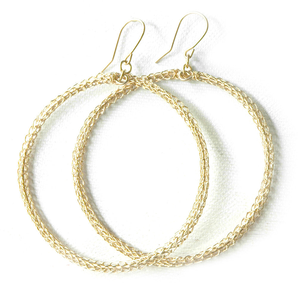 Gypsy Hoop Earrings in Solid Gold - Chunky Gold Hoops – ARTEMER