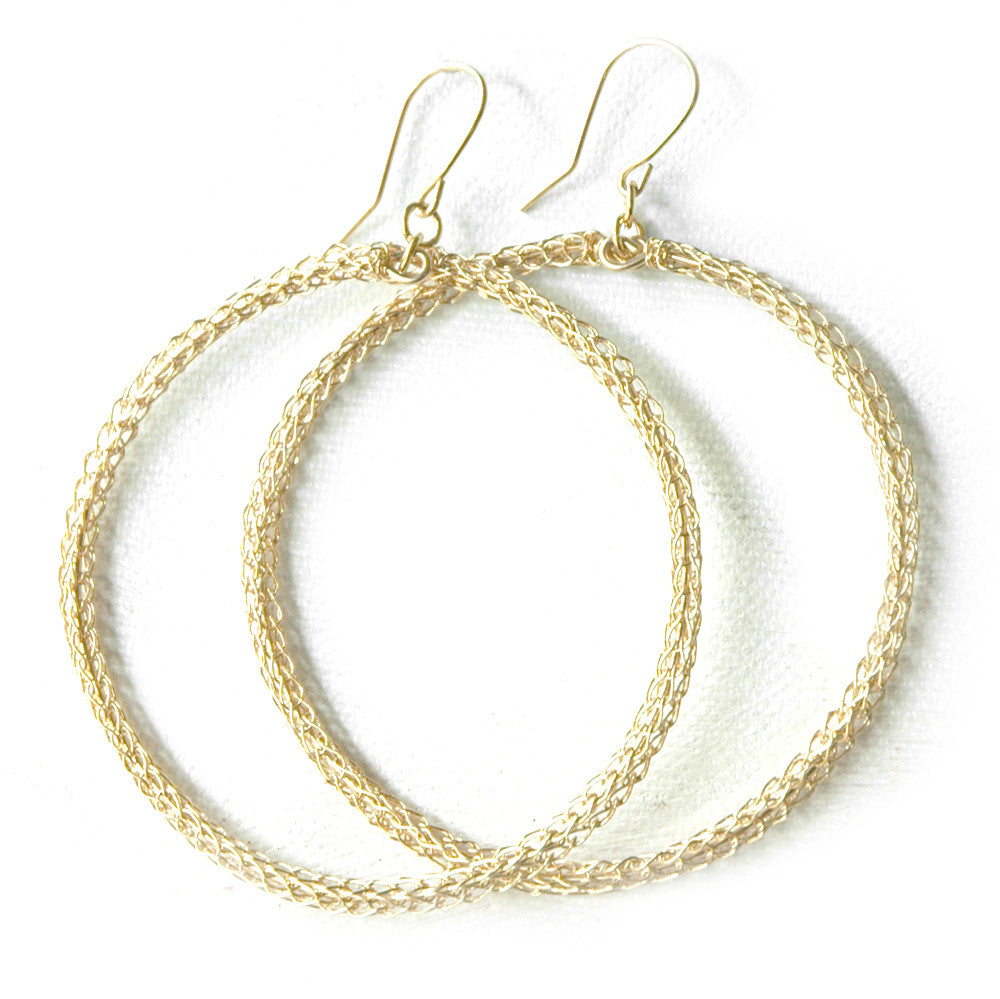 Salsa Gold Hoop Earrings Wire Crochet Jewelry Gypsy Soul