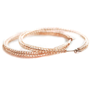 Extra Large ROSE GOLD hoop earrings ,contemporary jumbo hoops - Yooladesign