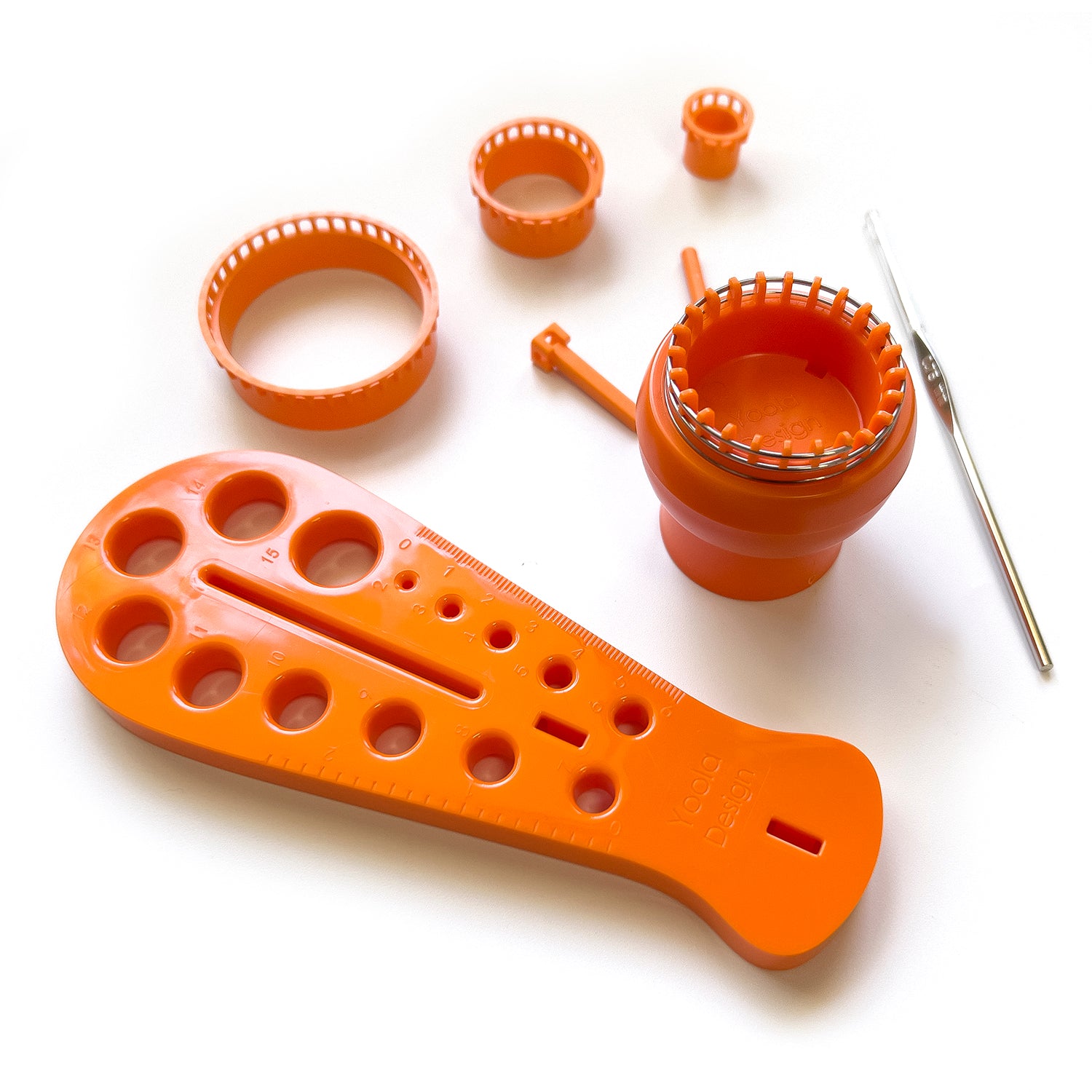 Set di utensili per uncinetto in filo metallico, set di telai Knitter PLUS PLUS YoolaPlate