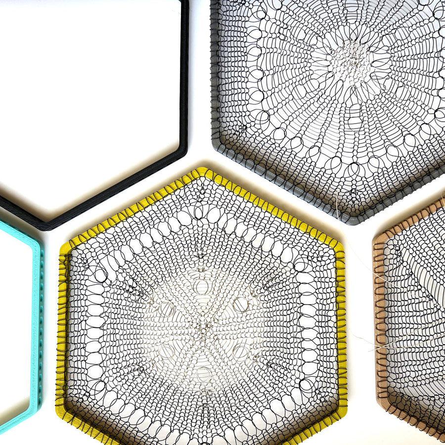 Large Hexagon wall art - Home Decor Wire Crochet pattern - partial pattern