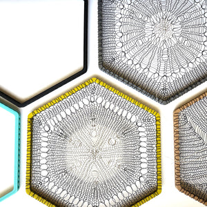 Wall Art hexagon frame - Polygon art - Wall tiles- yooladesign