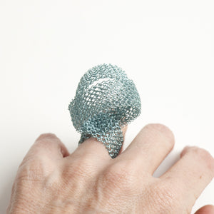 LOOP ring - Statement ring Wire crochet art jewelry - Yooladesign