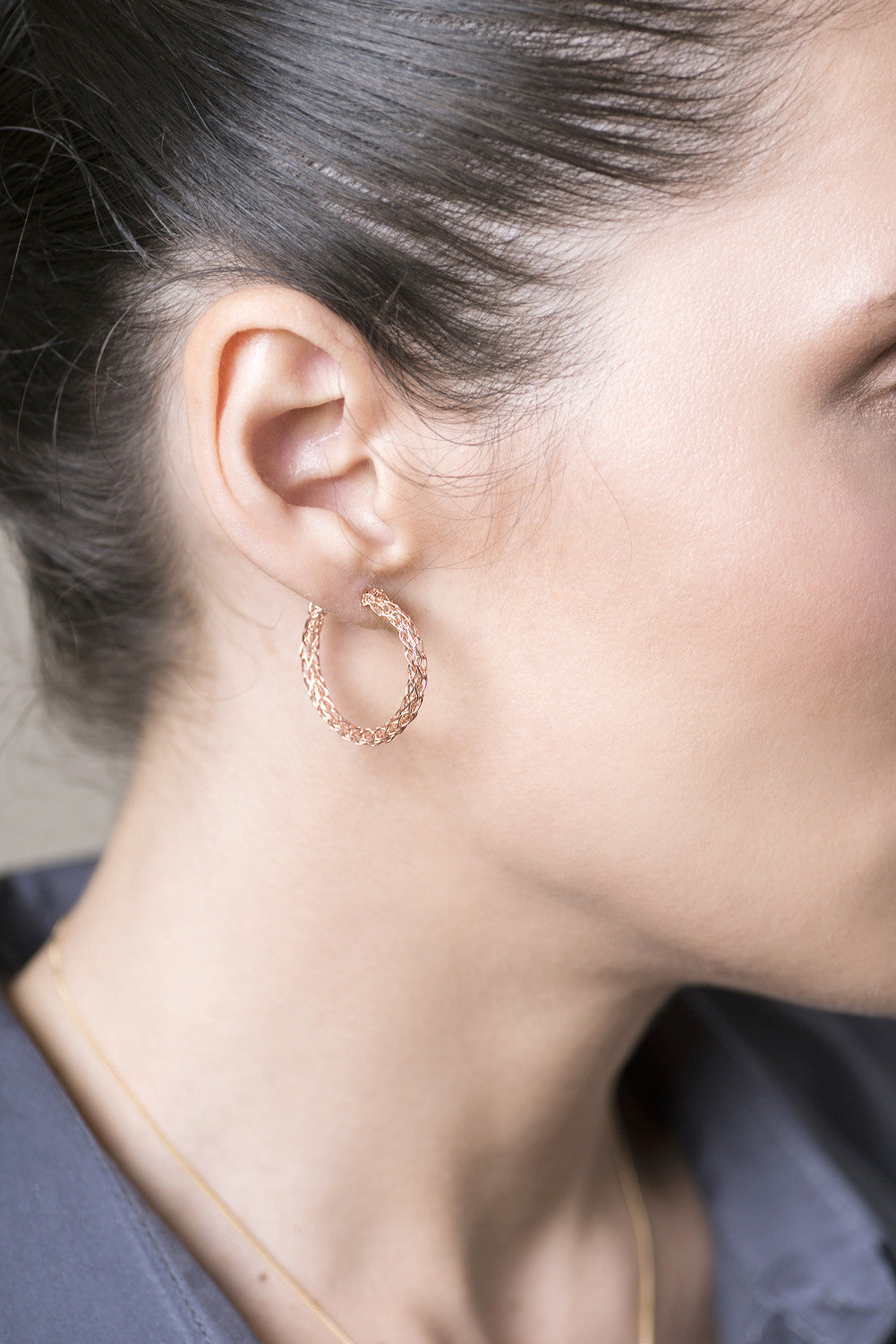 Buy Livia Rose Gold Diamond Earring 18 KT rose gold (3.89 gm). | Online By  Giriraj Jewellers