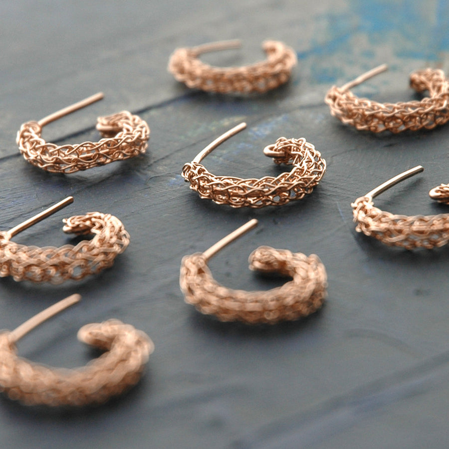 Huggie Earrings - Huggie Hoop Earrings - Gold Huggie Earrings by YoolaDesign