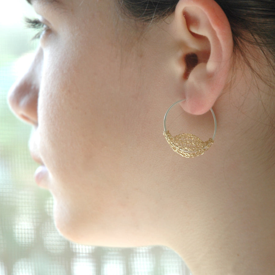 SMALL Gold Hoop Earrings - Yooladesign