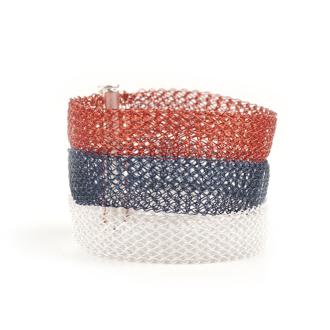 NAUTICAL  Layered Bracelet , white Blue & Red - Yooladesign