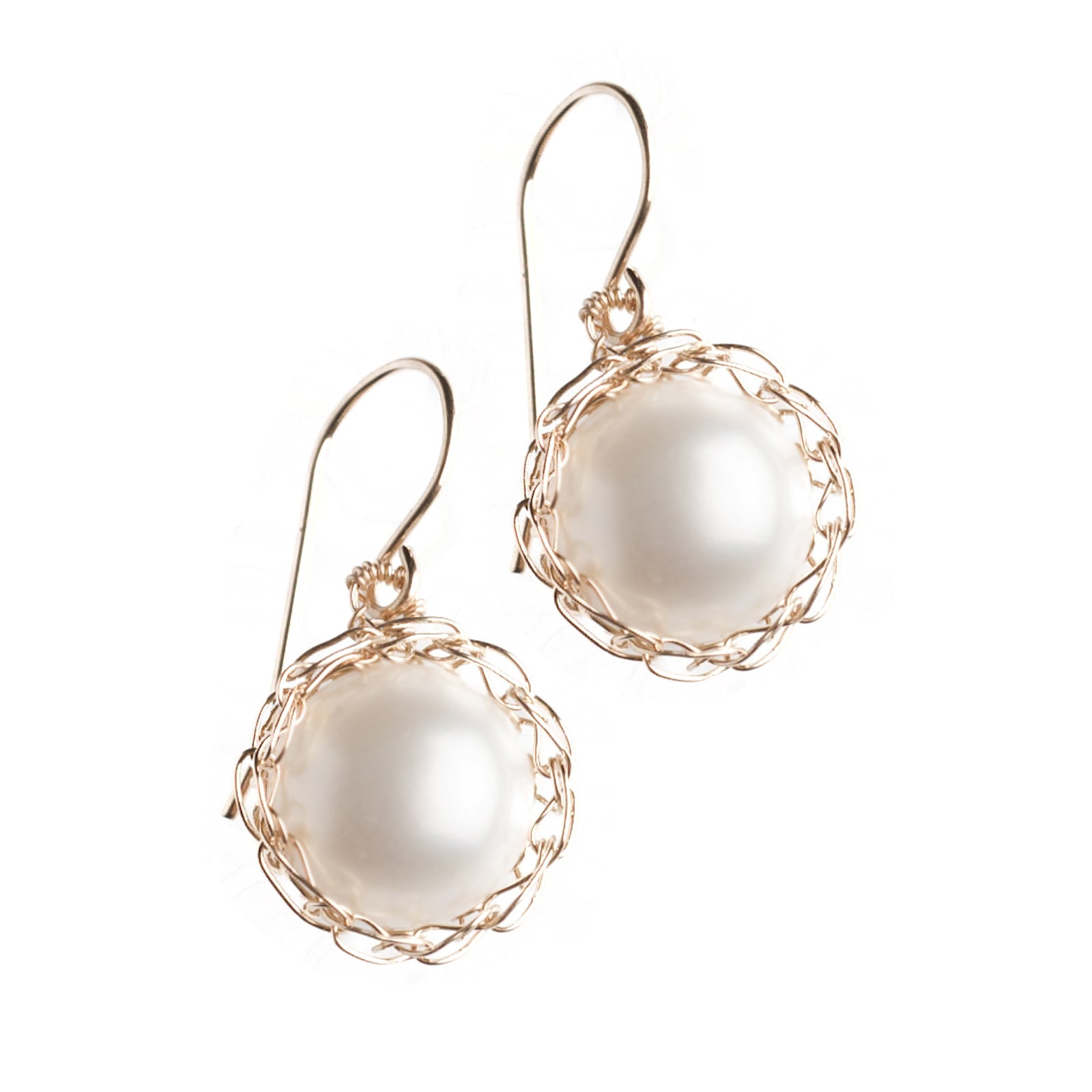 Large PEARL earrings - Drop pearl earrings - Yooladesign