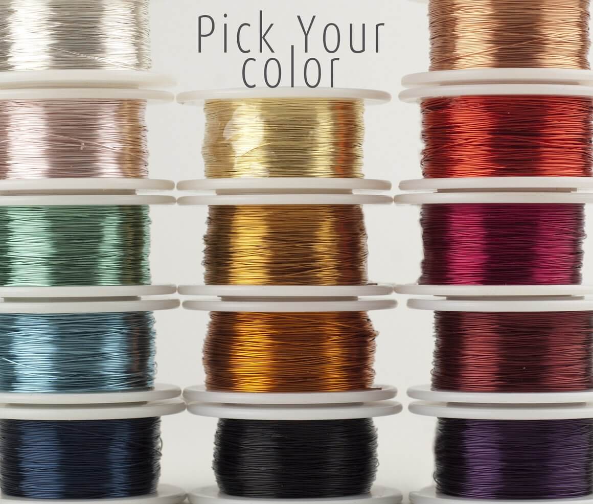 Premium Craft Wire, Pick your jewelry wired colors, Extra long spools 120 feet each - Yooladesign