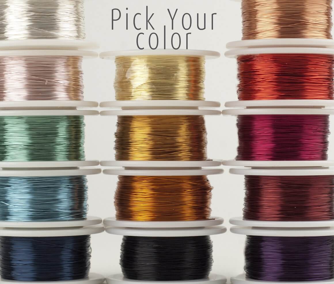 Premium Craft Wire, Pick your jewelry wired colors, Extra long spools -  Yooladesign