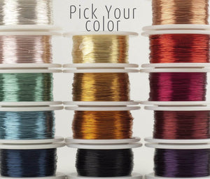 Premium Craft Wire, Pick your jewelry wired colors, Extra long spools 120 feet each - Yooladesign