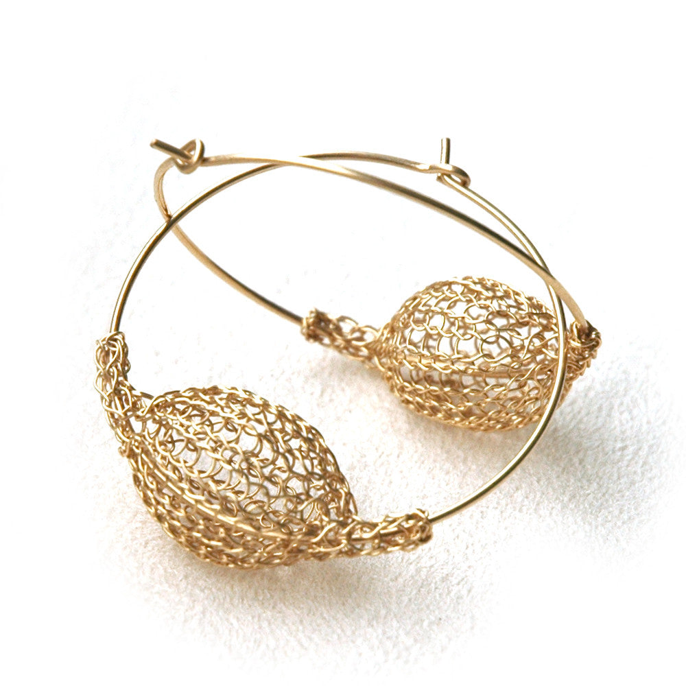 Gold Hoop Earrings - Yooladesign