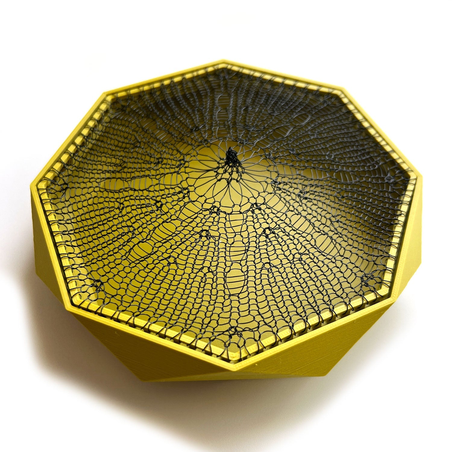 Poligono Grande ciotola con coperchio, elemento decorativo per la casa