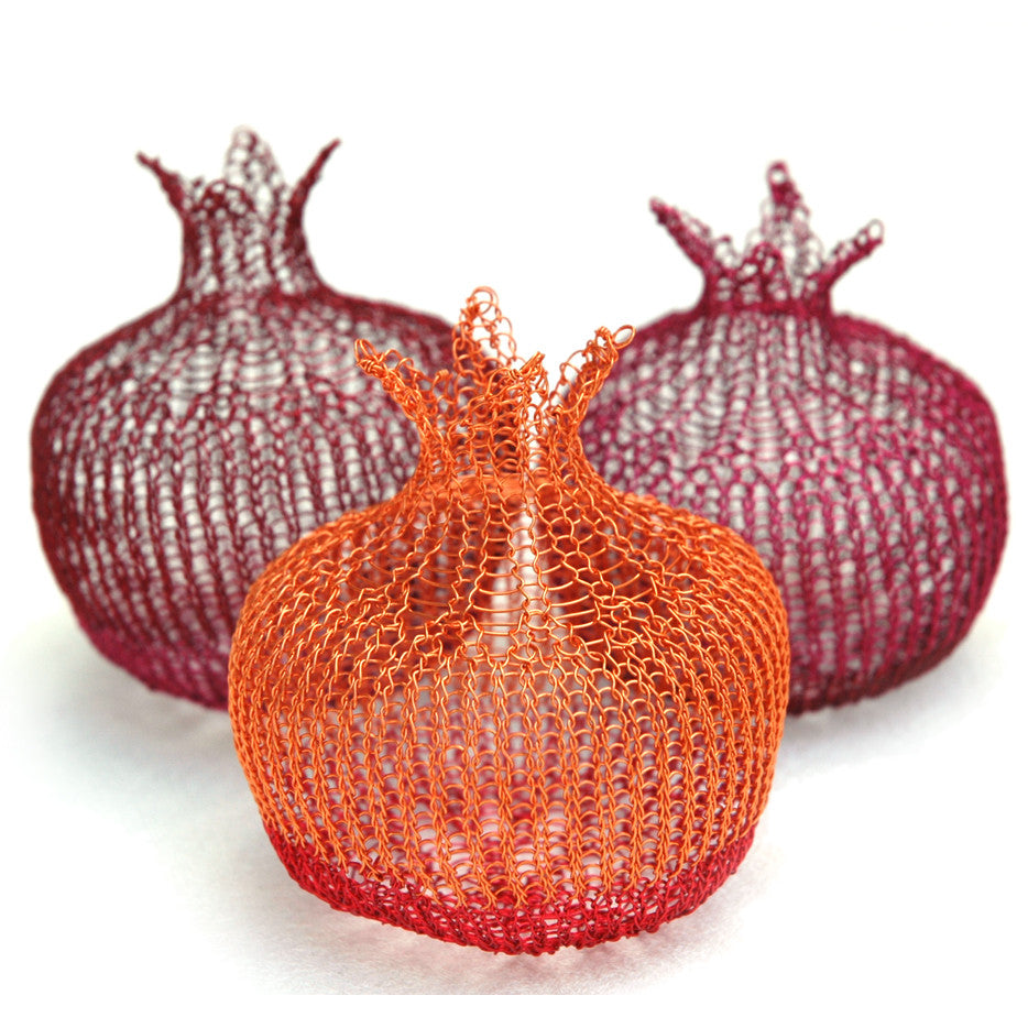 Home Deco Pomegranates (S), Handmade Wire Crochet Home Accents - Yooladesign