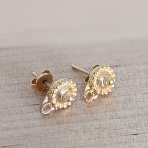 Gold plated post earrings holder - YoolaDesign