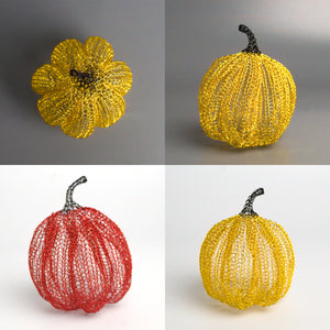 Pumpkin decoration made of wire, fall home decor
