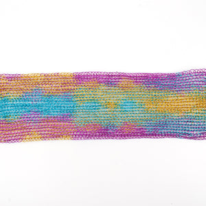 RAINBOW Cuff Bracelet , Wide knitted Cuff, Statement Bracelet - Yooladesign
