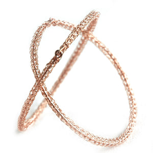 Rose Gold bangle bracelet , wire crochted bangle - Yooladesign