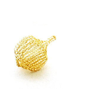 Wire Crochet Spinning Top, Golden Dreidel - Yooladesign