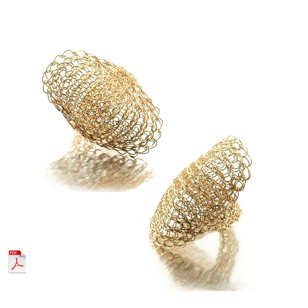 Cleopatra Shield ring Crochet pattern PDF, jewelry making tutorial - Yooladesign