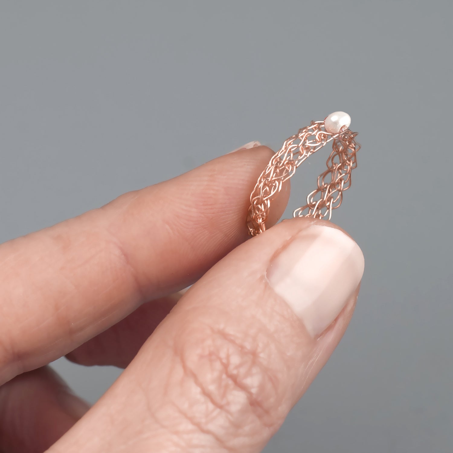 Thin rose gold shop band