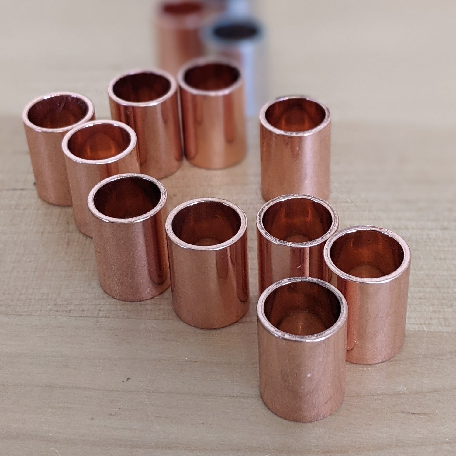 Tube bead with rose gold finish - YoolaDesign