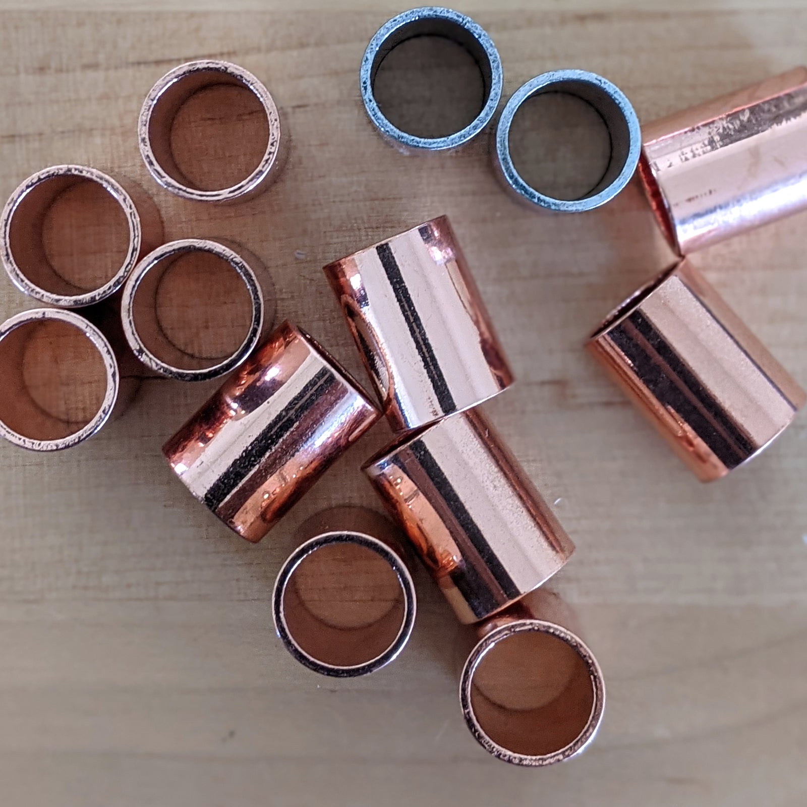 Tube bead with rose gold finish - YoolaDesign