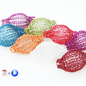 How to crochet bubble beads , volume wire beads video tutorial - Yooladesign