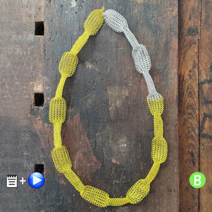 wire crochet necklace pattern TWIST - free pattern - Yooladesign 