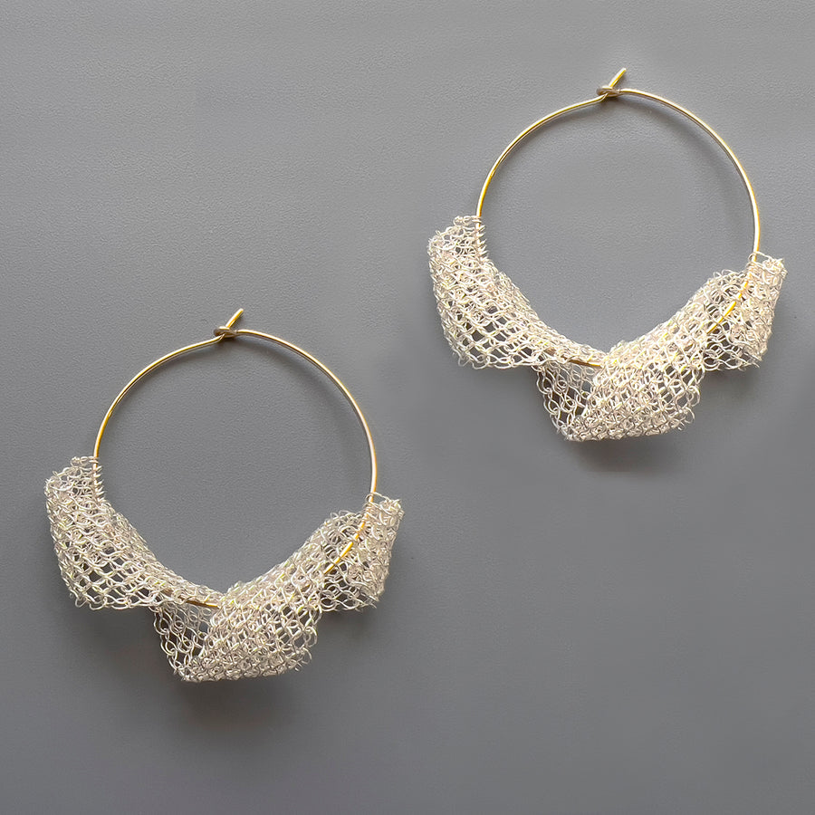 twist hoop earrings- YoolaDesign