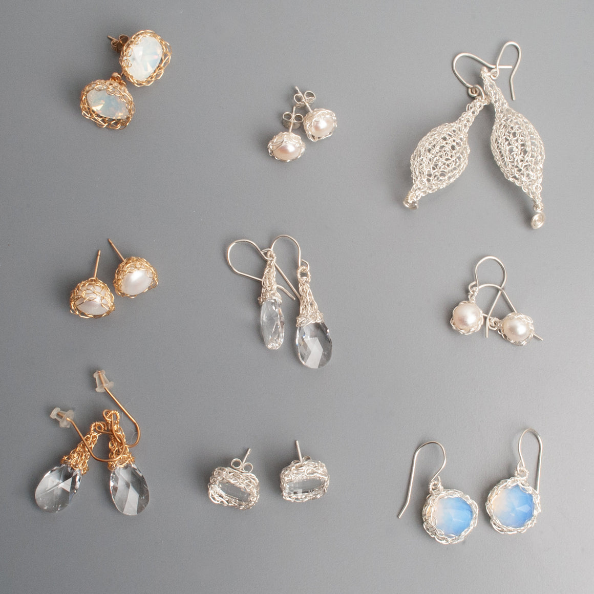 White Earrings - Sample sale - yooladesign