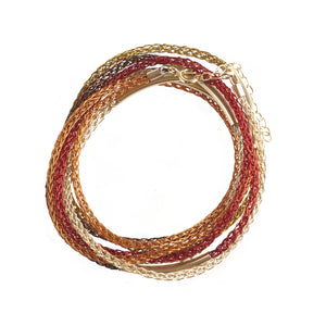 AUTUMN colors BOHO Wire crochet bracelet - Yooladesign